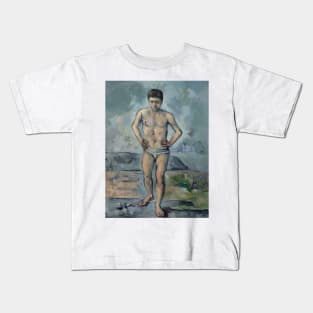 The Bather by Paul Cezanne Kids T-Shirt